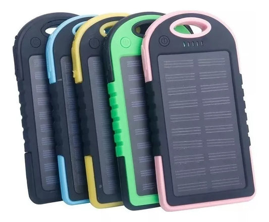 Cargador Portátil Solar y Power Bank 10,000 Mah Impermeable Color Azul